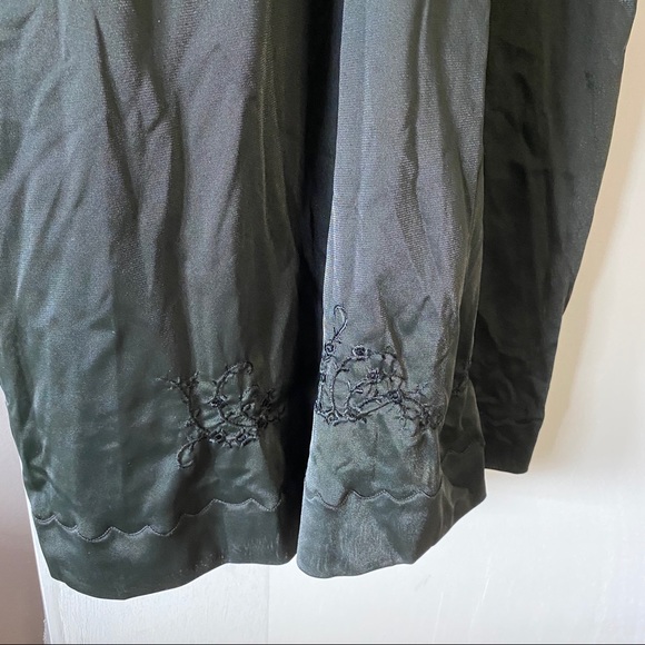 Vintage Black Lingerie Embroidered Slip Dress - Picture 6 of 11